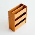 Bureau-organizer van hout, kleur naturelbruin