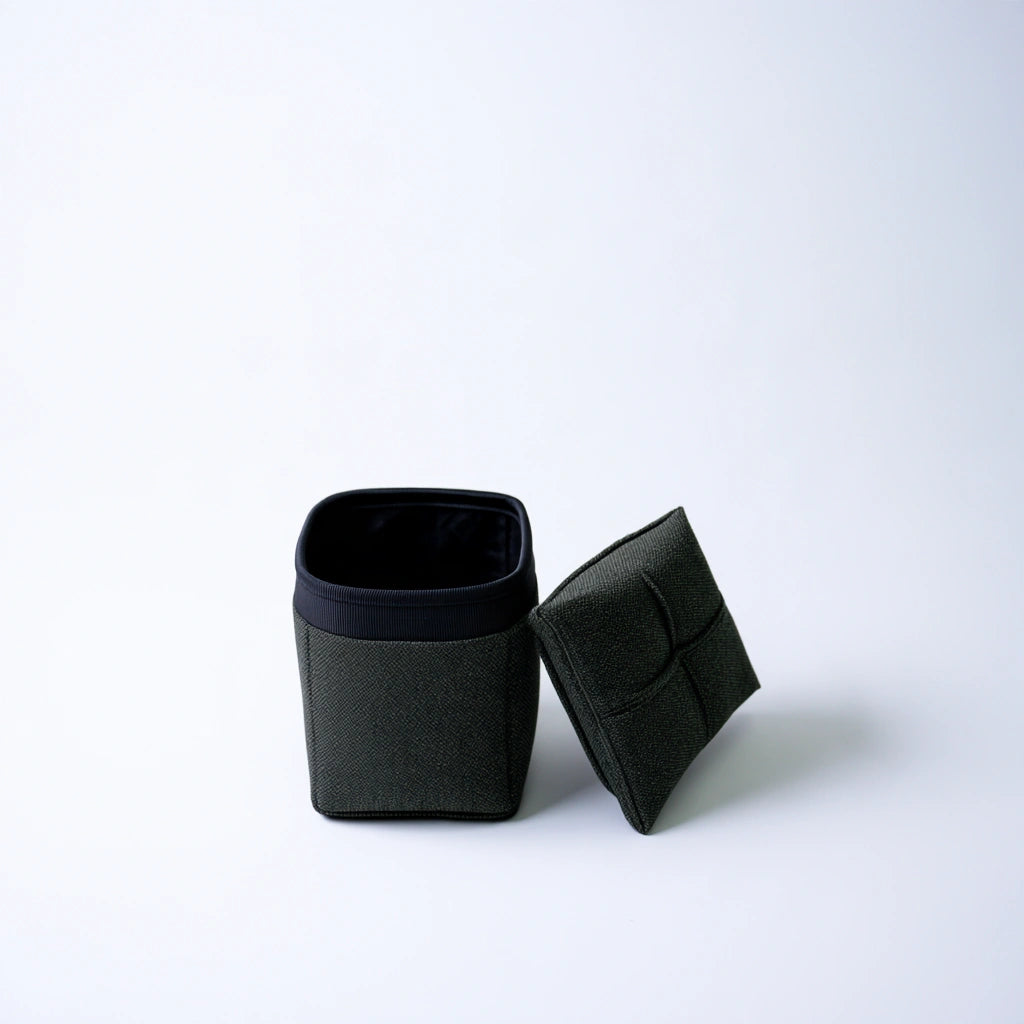 Opbergbox met stoffen bekleding, kleur grijs