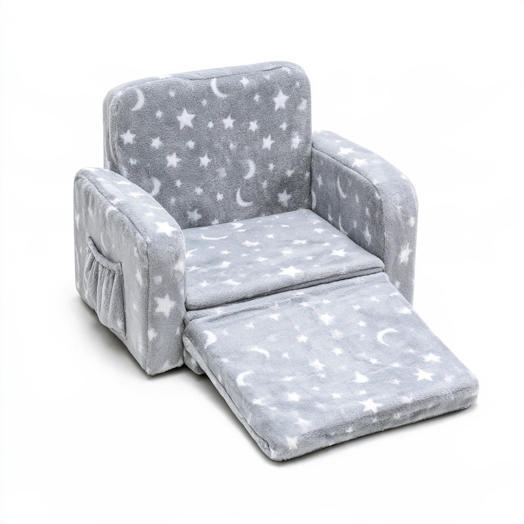 Thestudyandstool grey and white plush decorative throw pillow seen from a three-quarter angle in studio shot